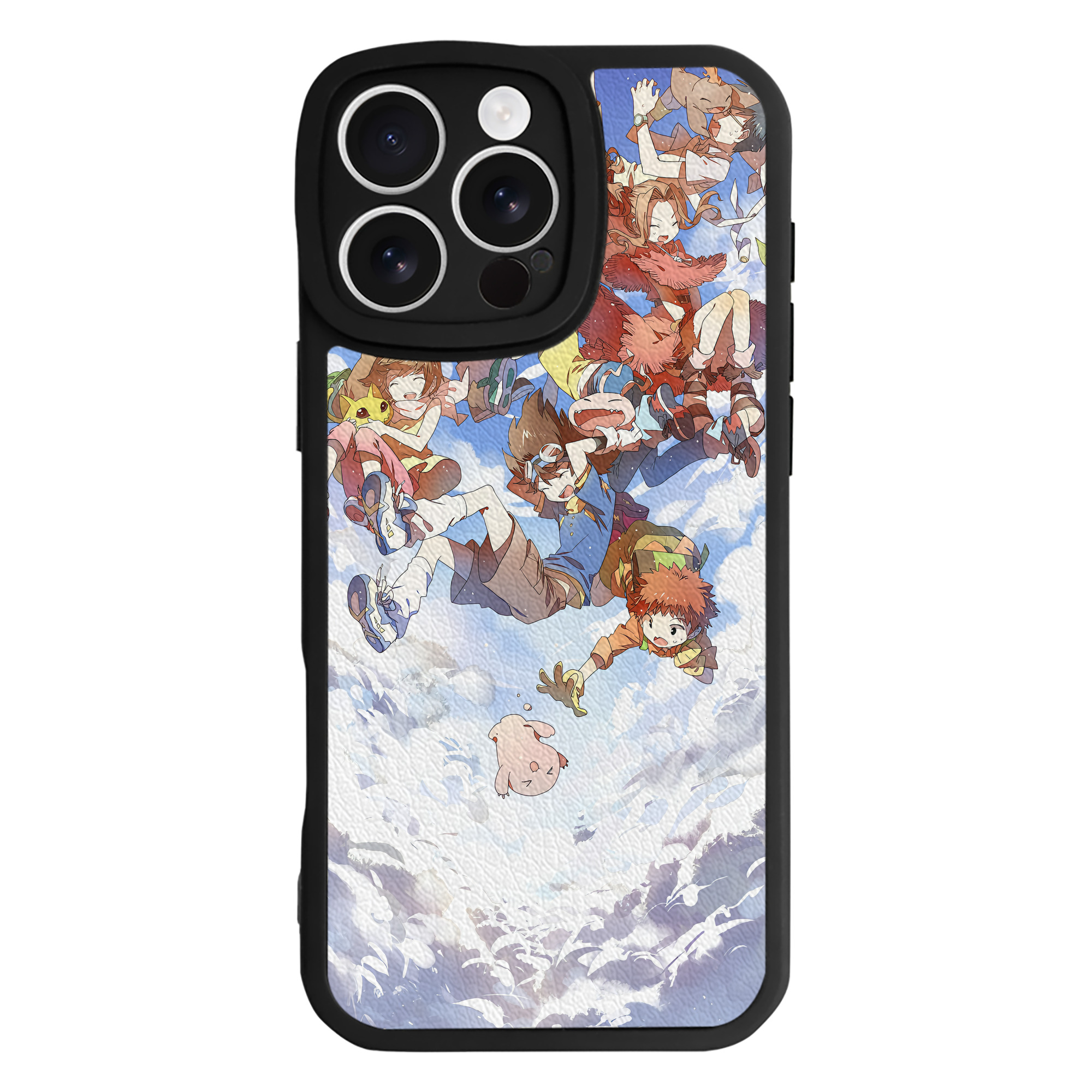 （画像用） Digimon デジタルモンスター/デジモン 【iPhone 16シリーズ対応】シリコンスマホケース（レザー調） 材質：シリコン